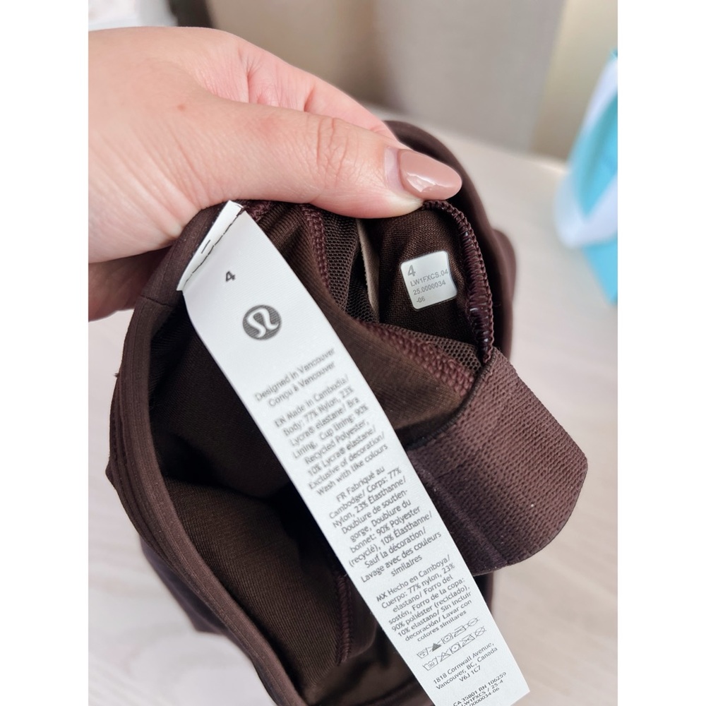 SET Lululemon Wunder Train Ribbed Espresso Size 4 - Picture 4 of 7